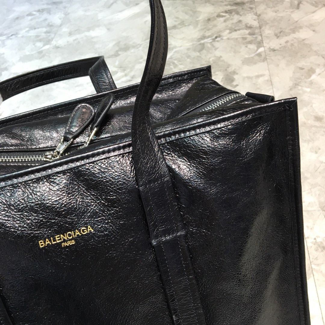 Balenciaga Bazar Large Handbag Shopping Bag Black